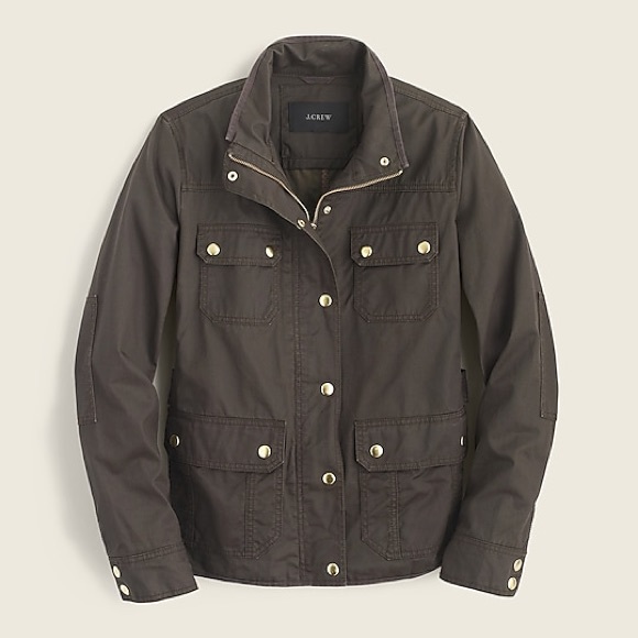 J. Crew Jackets & Blazers - Jcrew Field utility barn Jacket in army green with gold buttons